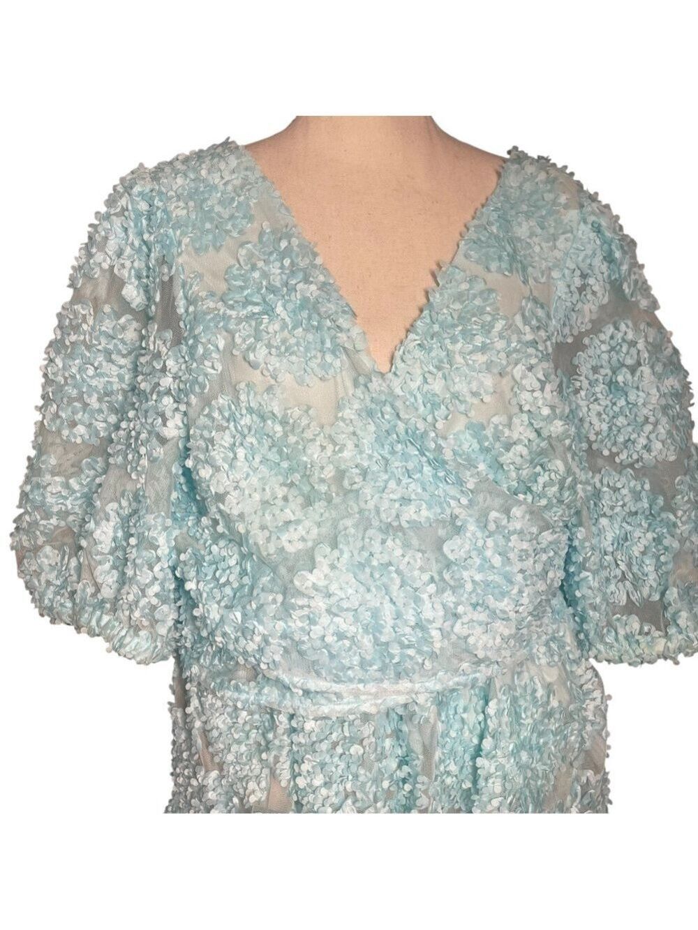 Eloquii Floral Petal Wrap Dress - Picture 5 of 6